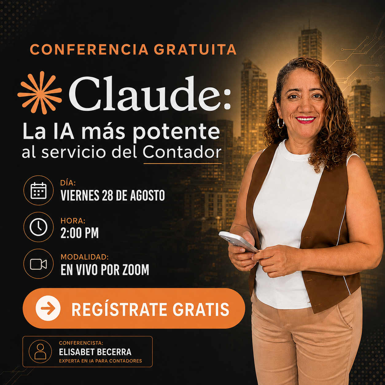 Claude: La IA mas potente al servicio del Contador - Viernes 28 de agosto, 2:00 p.m.