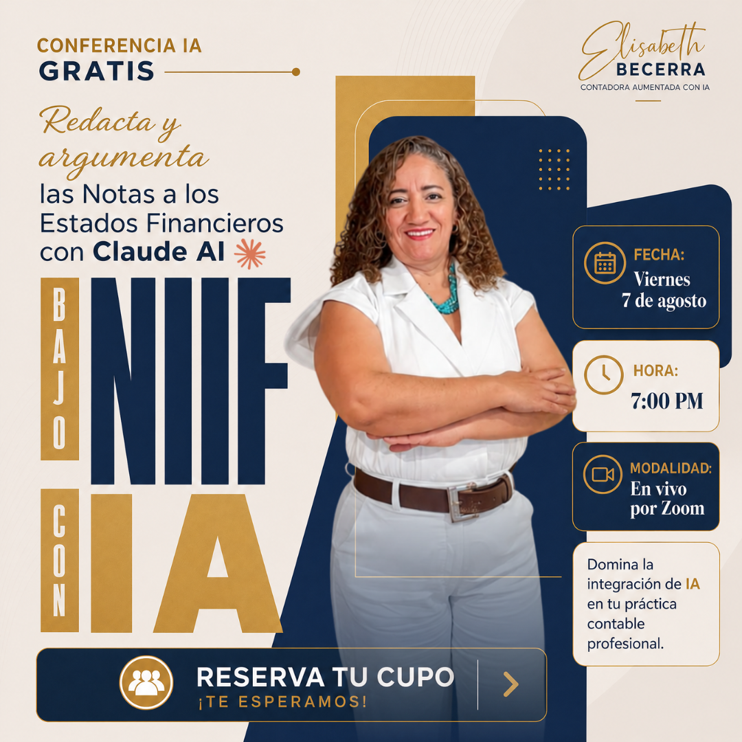 Notas a los Estados Financieros Bajo NIIF - Redacta y argumenta las Notas a los Estados Financieros con Claude AI — Viernes 7 de agosto, 7:00 p.m.